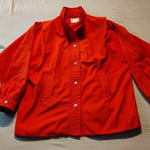 Vibrant Red Jacket with Snap Buttons